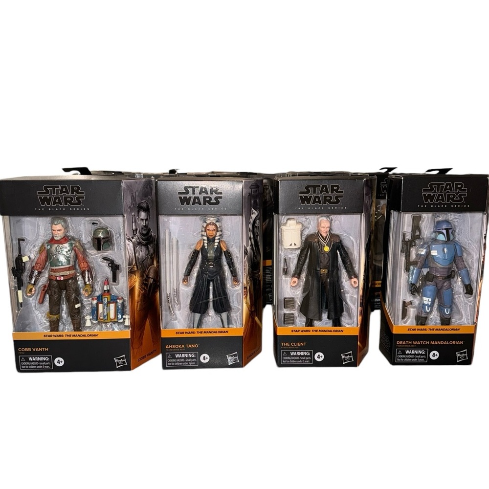 Lot Of 4 Star Wars The Mandalorian Cobb Vanth Ahsoka Tano Client Death Watch